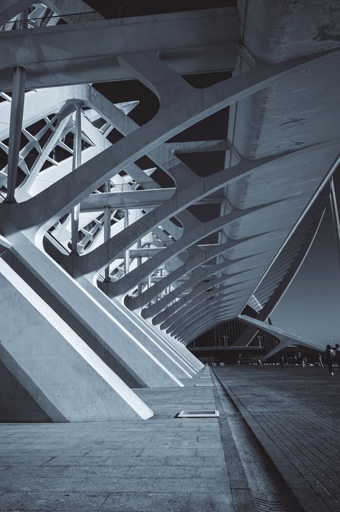 Sleek contemporary architectural design at City of Arts and Sciences, Valencia.